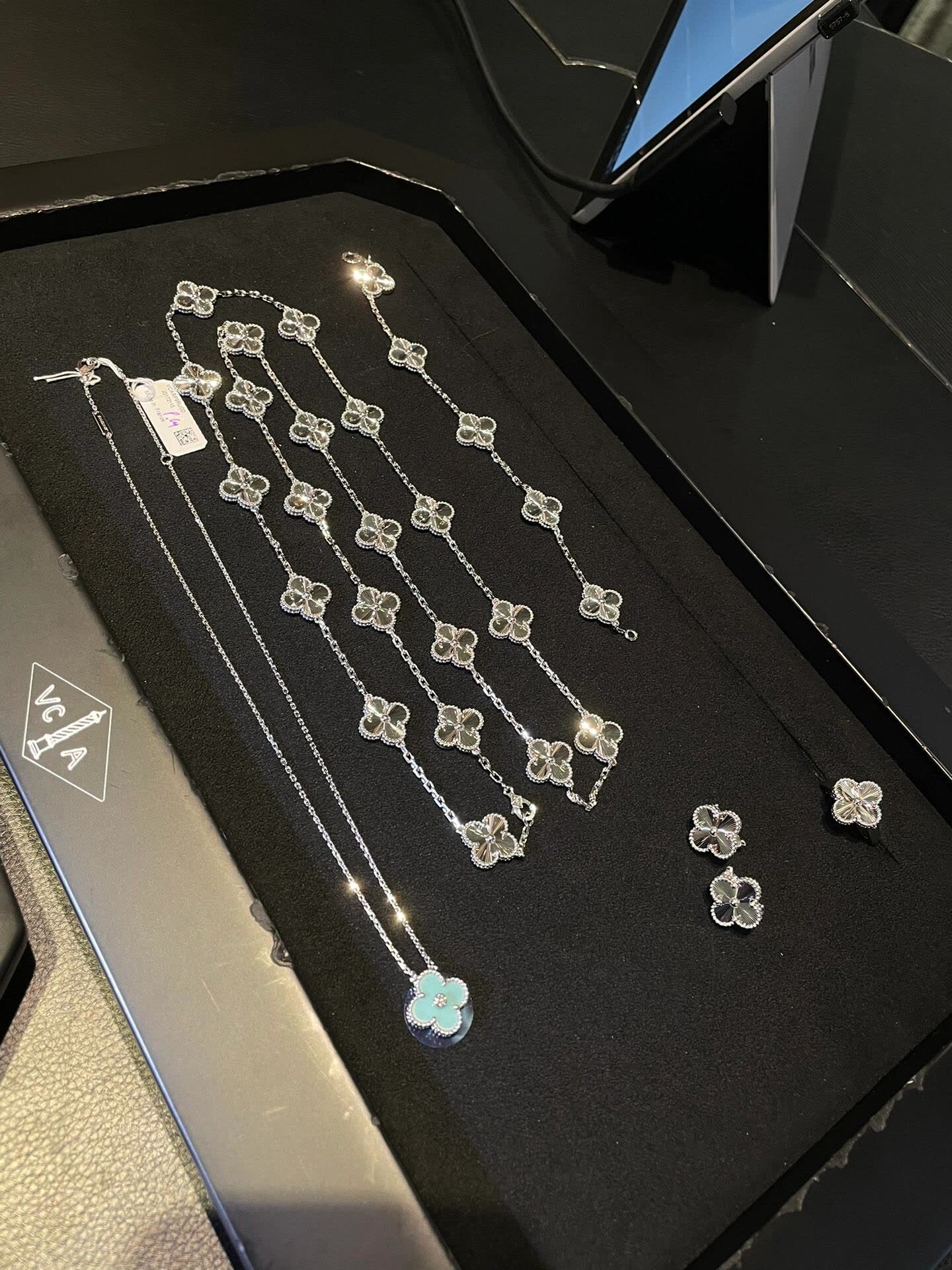 Van Cleef & Arpels Alhambra Silver Necklace Van Cleef & Arpels Alhambra Silver Necklace